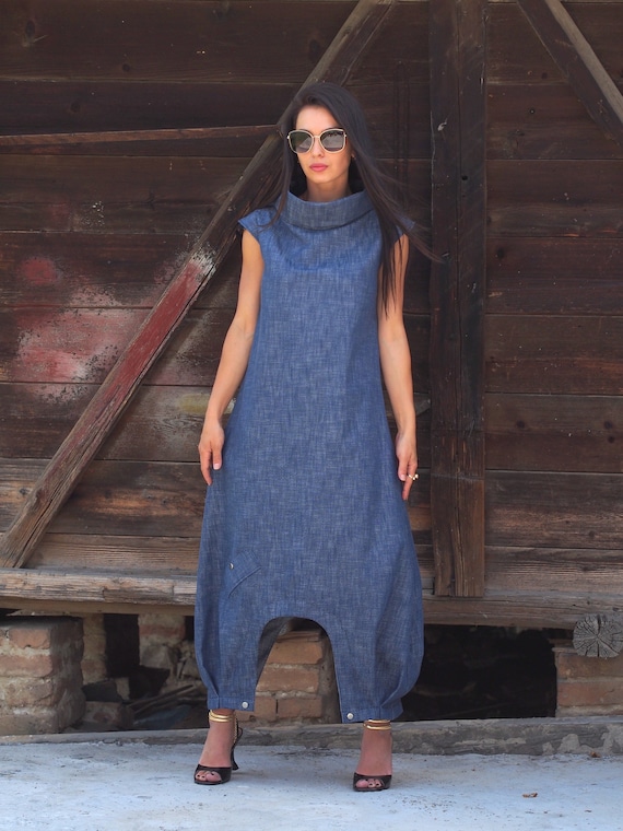 chinese dress ladies NATHGAM Plus Size Denim Dress for Women Oversized Long Sleeve Jean Maxi Dresses  Loose Fit Button Up Lapel Dress Solid Dress at Amazon Women's Clothing store main image 0