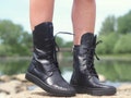 Extravagant Women's Genuine Leather Boots,Leather Boots for women,Black Leather Winter Boots,Women's Leather Ankle Boots,Women leather boots product logo