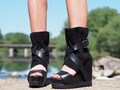 Women Genuine leather summer boots,Black leather Platform sandals,Women leather wedges sandals,Leather summer boots for Women,Leather sandal product logo