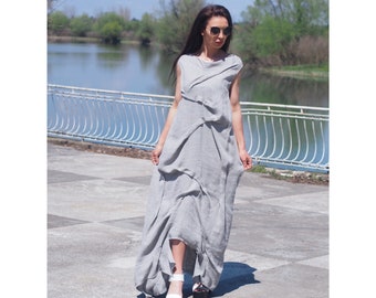 Extravagant long Dress,Women maxi Linen dress,Long maxi dress,Long casual dress,Maxi dress women,Spring summer maxi dress,Daily long dress