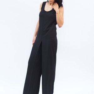 Macacão de perna larga/Macacão Palazzo/Macacão extravagante de perna larga/Macacão preto de perna larga/Macacão formal/Macacão elegante/Macacão sexy