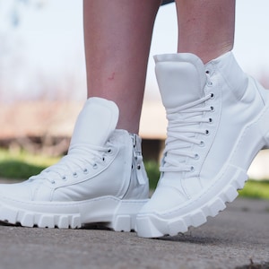 Echte leren dameslaarzen/echte leren platformsneakers/echte leren sneakers/echte leren dameslaarzen