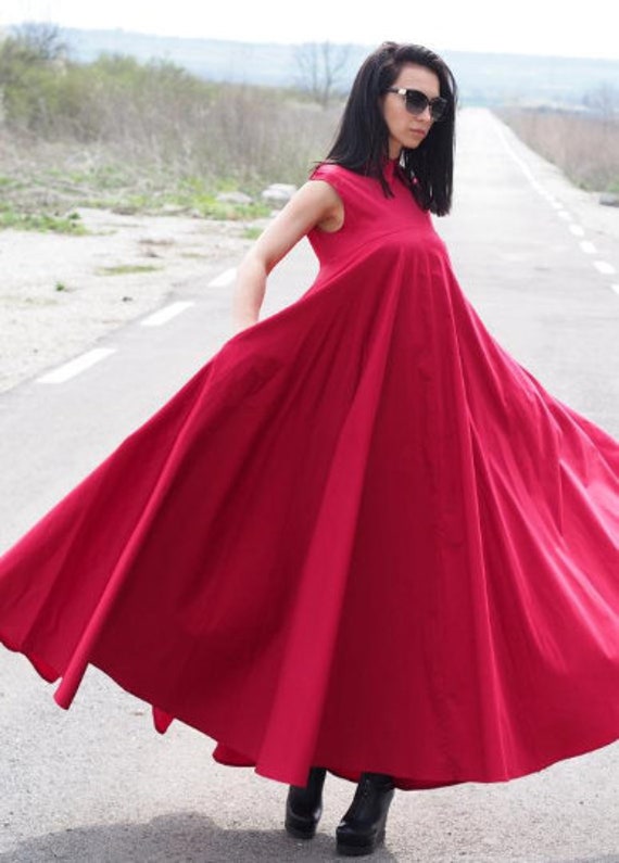 knee length dresses for ladies Women's Dresses One-Shoulder Split Swing Dress – Emes Shop