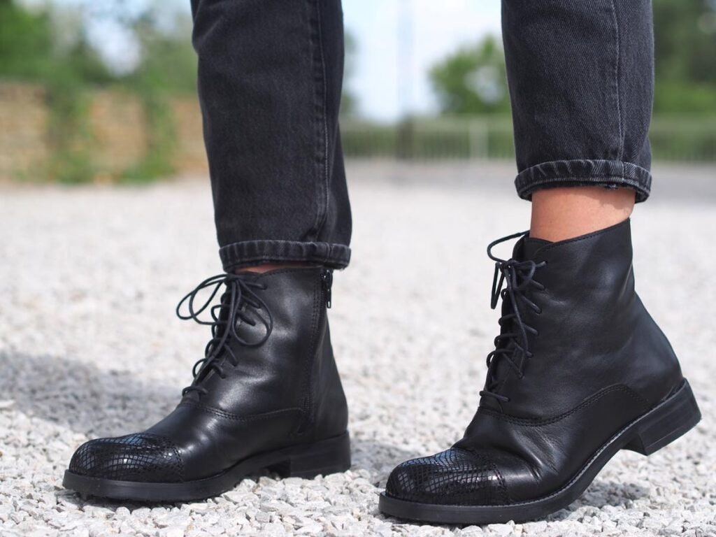 Black Genuine Leather Boots, Women Genuine Leather Boots  display picture 3