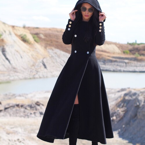 Long Wool Coat Womenlong Cashmere Coatwomen Coatblack Long Wool Coat Womenlong Cashmere, Maxi Winter Coat Extra Long Womens