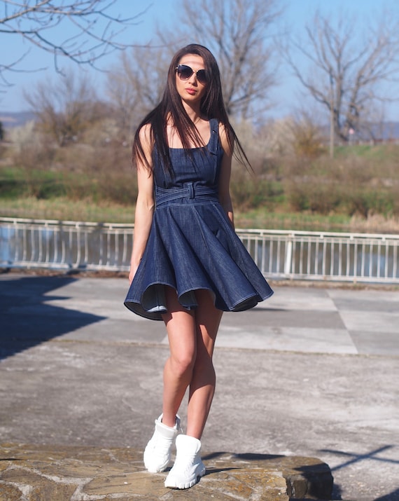 Denim zomerjurk clearance