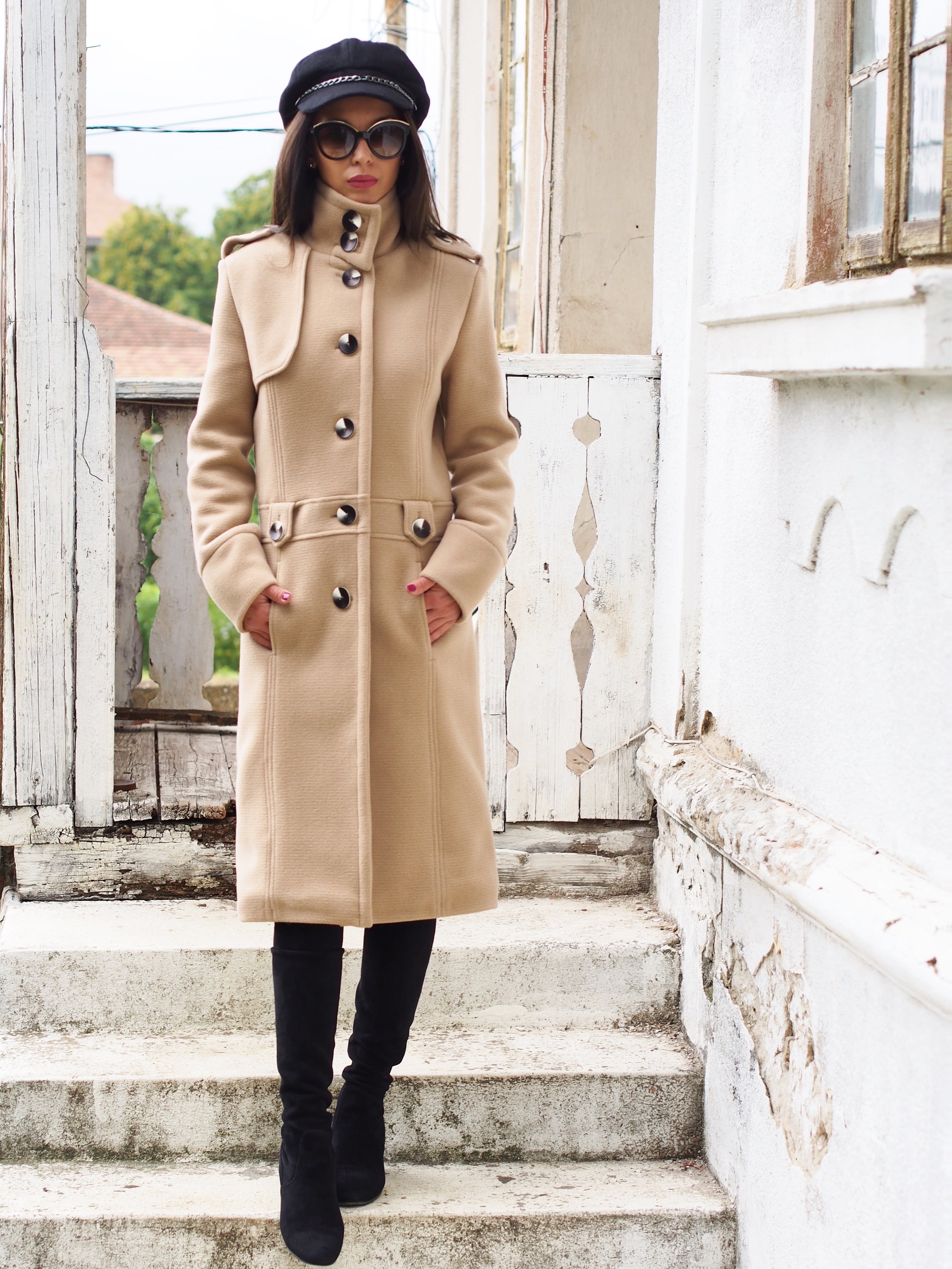 Beige Long Wool Coatfor Women ,women Winter Coat,wool Coat Women