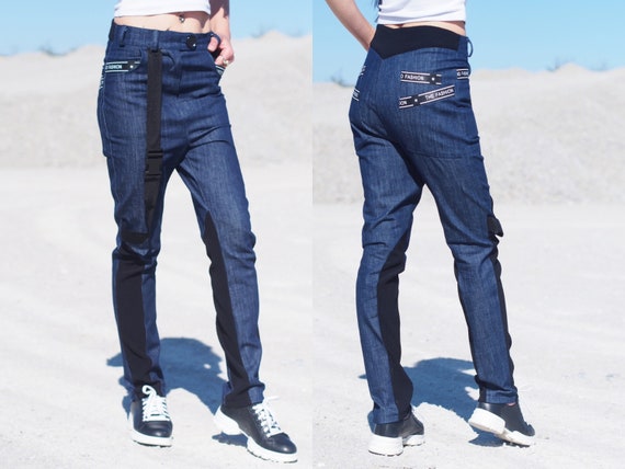 Level 7 Men's Black Coated Knit Denim Drop Crotch Jogger Jeans Premium Denim  Zip Pocket – Level 7 Jeans