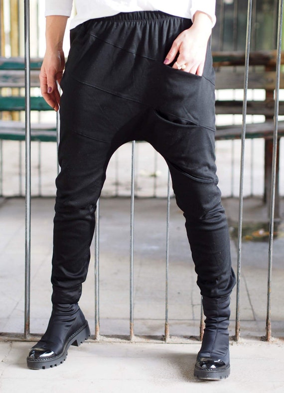 Super Low Harem Drop Crotch Pants | Mens outfits, Crotch pants, Drop crotch  pants