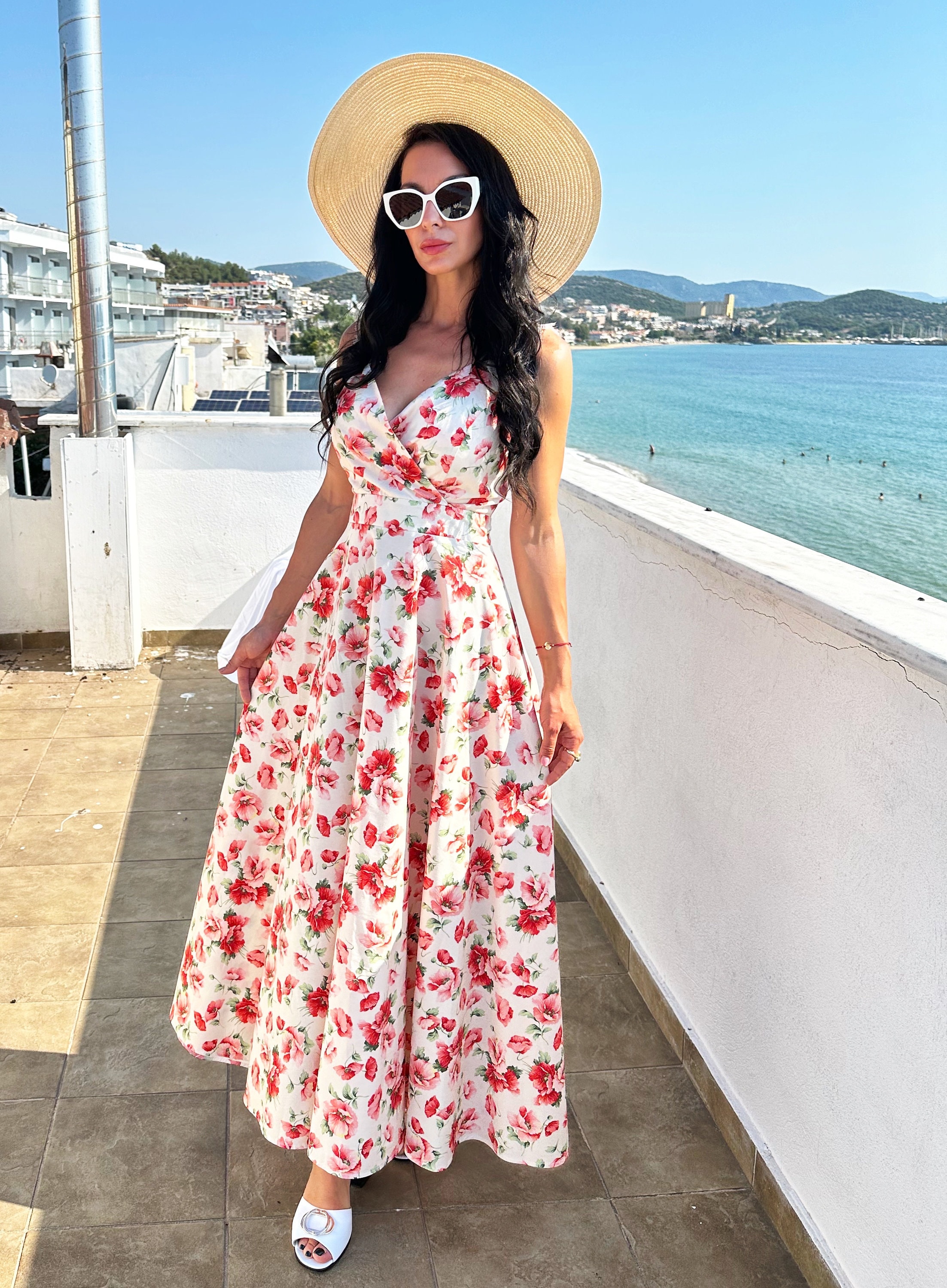 knee length dresses for ladies Rip Curl Sun To Sea Maxi Dress main image 1