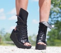 Women's Genuine Leather Summer Boots,Black leather summer boots,Women leather wedges sandals,platform summer boots,Women leather sandals product logo