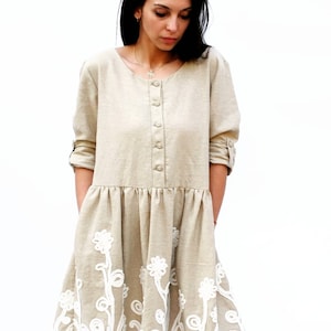 Loose linen dress, Women linen dress, Linen maxi dress,Summer linen dress, Linen dress for women,oversized linen dress,Plus size linen dress