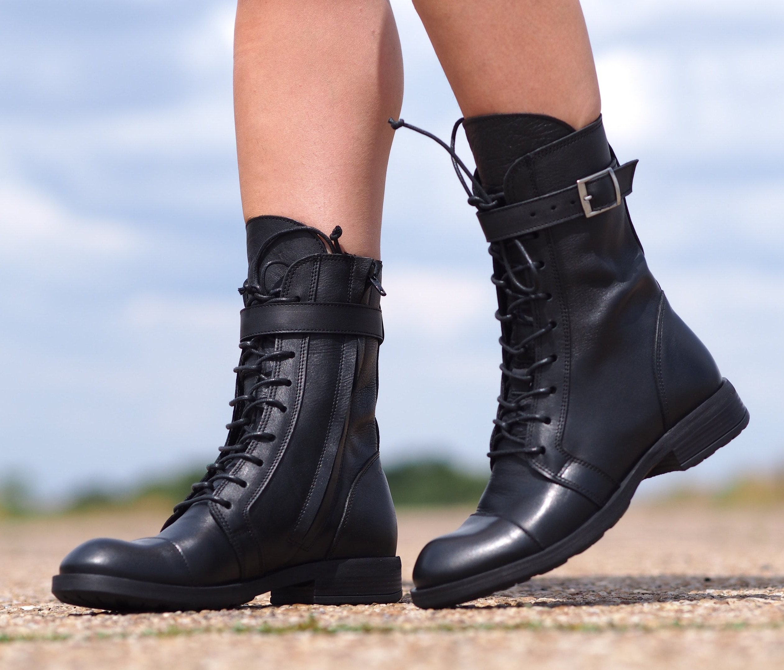 Extravagant Black Genuine Leather Women's Boots,leather Boots for Women, leather Winter Boots,women's Leather Ankle Boots,women Leather Boots - Etsy