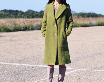 Green Wool coat women,Long cashmere coat,women wool coat,Long wool coat,Women cashmere coat,plus size wool coat,maxi coat,winter coat