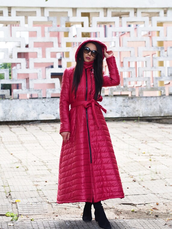 Abrigos de invierno para mujer Abrigo acolchado de cuello largo de