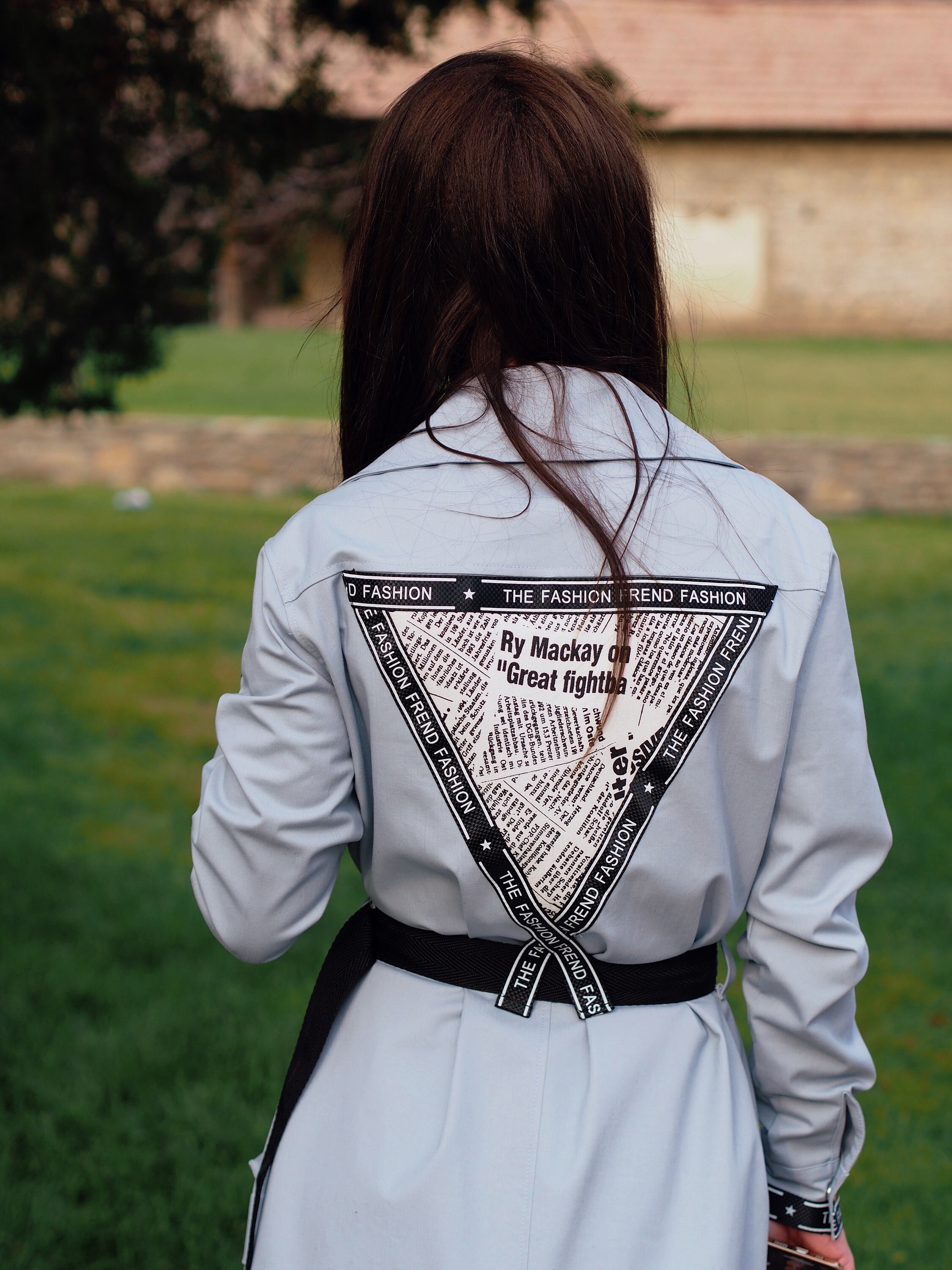 LONG CASUAL JACKET WITH LACE INSERTS HAUTE PROVINCIAL