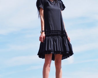 chinese dress ladies Rove Linen-Cotton Midi Dress - Crossover Back-Ties