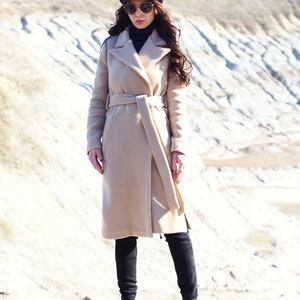Wool coat for women,Long cashmere coat,women woolen coat,winter coat,Beige wool coat,women cashmeere coat,Extravagan wool coat women