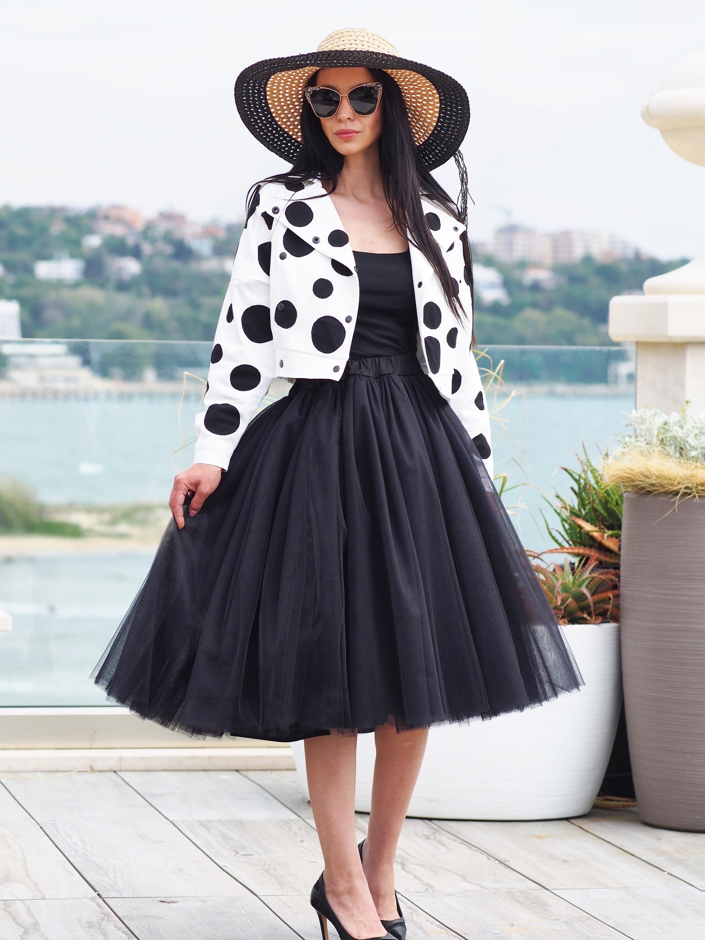 フラメンコ reel of lyricism tulle skirt : black フラメンコ reel of