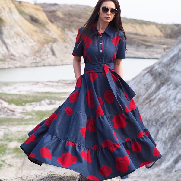 Extravagant long Dress,Women maxi dress,Long maxi dress,Long casual dress,Maxi dress women,Spring summer maxi dress,Daily long dress