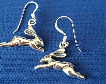 Hare Earrings  sterling silver .925