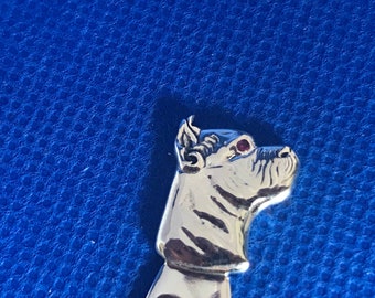 Boxer dog sterling silver Bookmark, page mark victorian in style