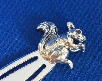 Squirrel sterling silver Bookmark page mark