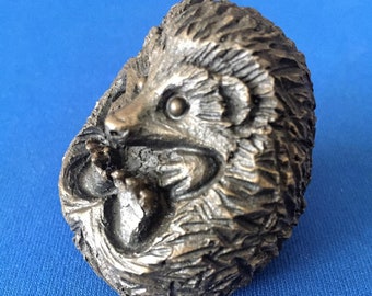 Baby Hedgehog Figure Cold Cast Bronze,small fine quality made in the U.K.