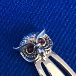Owl sterling silver Bookmark/ page mark/