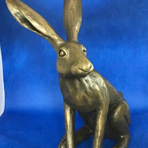 Hare Cold Cast Bronze Figurine Mystical/Magical fine quality made in the U.K.