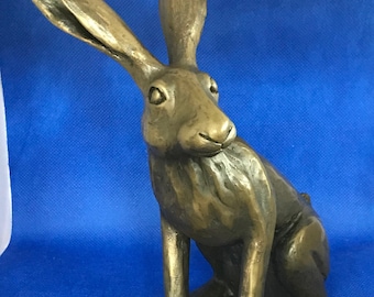 Hare Cold Cast Bronze Figurine Mystical/Magical fine quality made in the U.K.