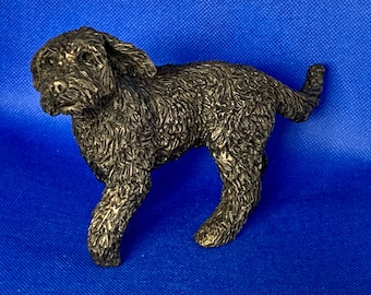 Cockapoo Dog figurine Cold Cast Bronze.fine quality made in the U.K.