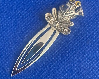 Frog gentleman bookmark/page mark sterling silver victorian in style. 925