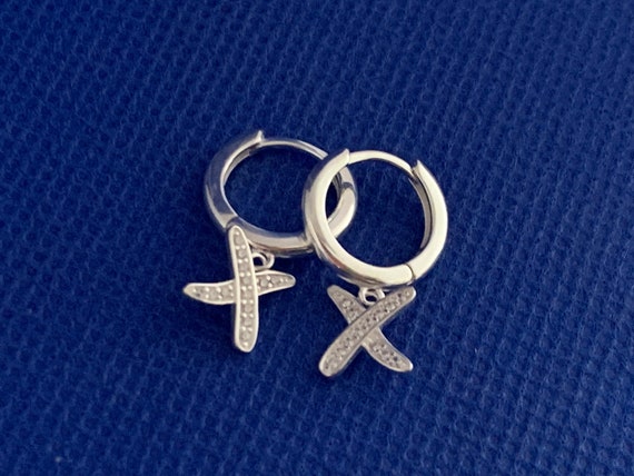 キス イヤリング C.Z.セット ハギー ドロップ スターリングシルバー