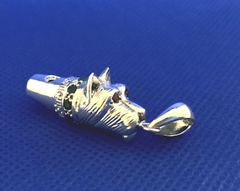 Westie Scottie Dog Whistle Stering Silver Victorian in Style