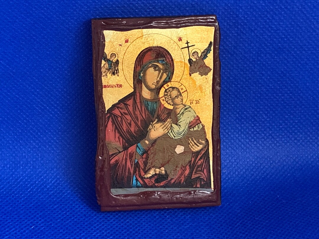 Religious Ikon Vintage Greek Vintage Great Condition and Quality 7 Cms ...