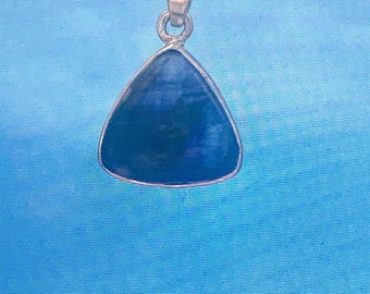 Blue John Sterling Silver Drop Earrings: Derbyshire Stone