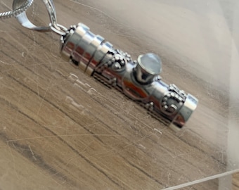 Bereavment locket for loved ones ashes or hair locking lid 3 Moons set with moonstone cabouchon victorian in style