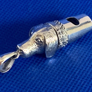 Hunting dog Sterling silver Whistle Victorian in Style