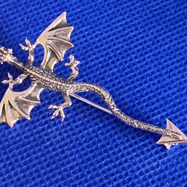 Drachen Brosche aus Sterling Silber in fabelhafter toller Qualität. Habe Fans
