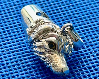Dog Sterling silver  Whistle Victorian in Style