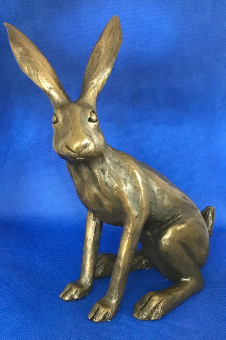 Hare Cold Cast Bronze Figurine Mystical/magical Fine Quality Etsy