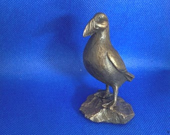 Puffin Cold Cast Bronze sculpture Figure. fine quality made in the U.K.