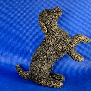 Cockapoo Dog cold cast bronze figurine.fine quality made in the U.K.