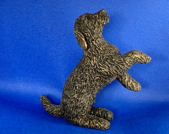 Cockapoo Dog cold cast bronze figurine.fine quality made in the U.K.