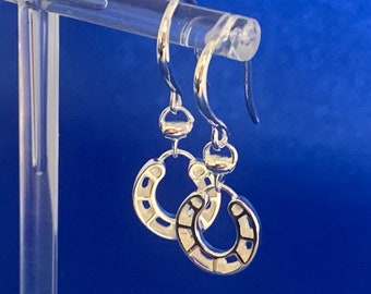 Horseshoe Earrings drop sterling silver .925