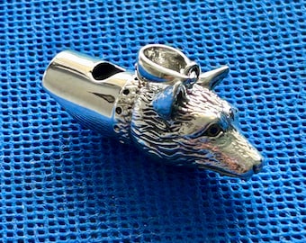 Dog Sterling silver  Whistle Victorian in Style