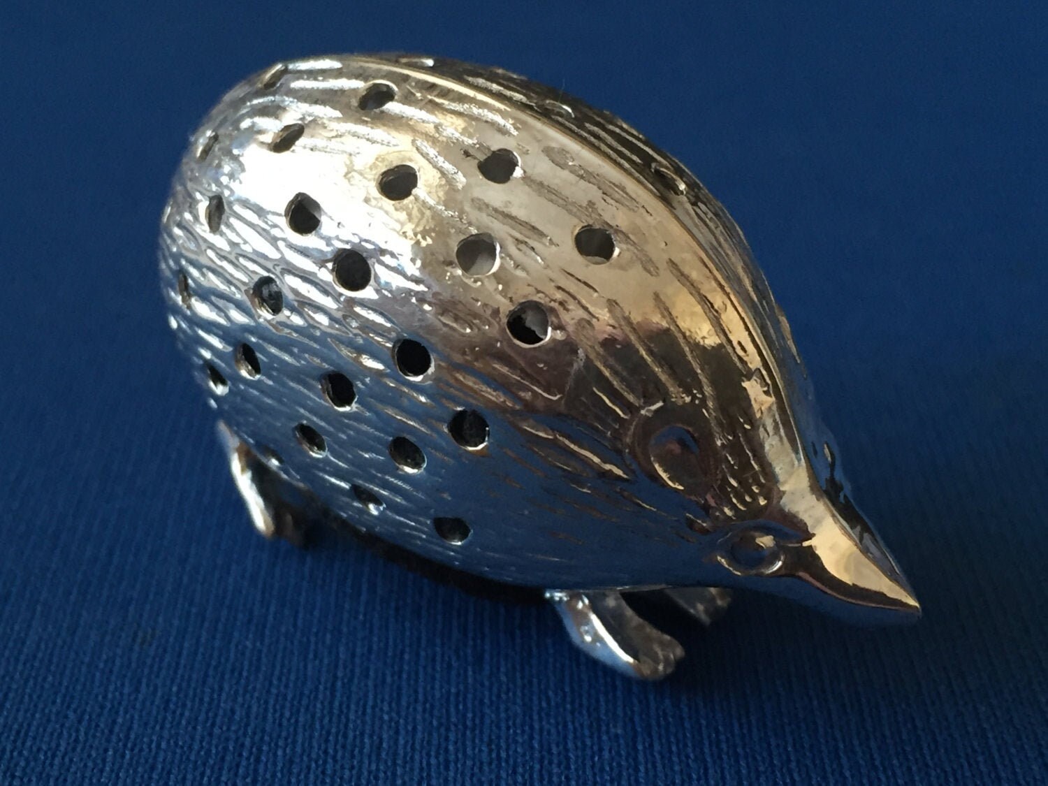 Hedgehog pin cushion Sterling silver Victorian in style