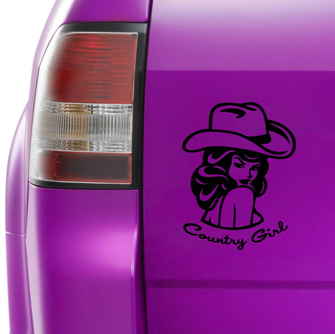 Country Girl Car Sticker Vinyl Decal Vinyl Sticker Etsy