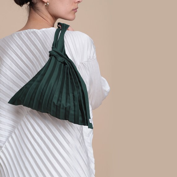 Pleated Bag Forest Green 